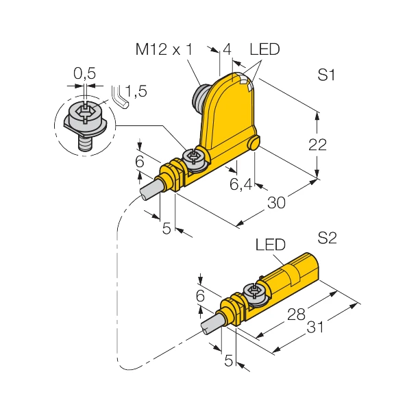 Turck BIM-UNT-0.3-UNT-2AP6X3-H1141 Magnetic Sensor